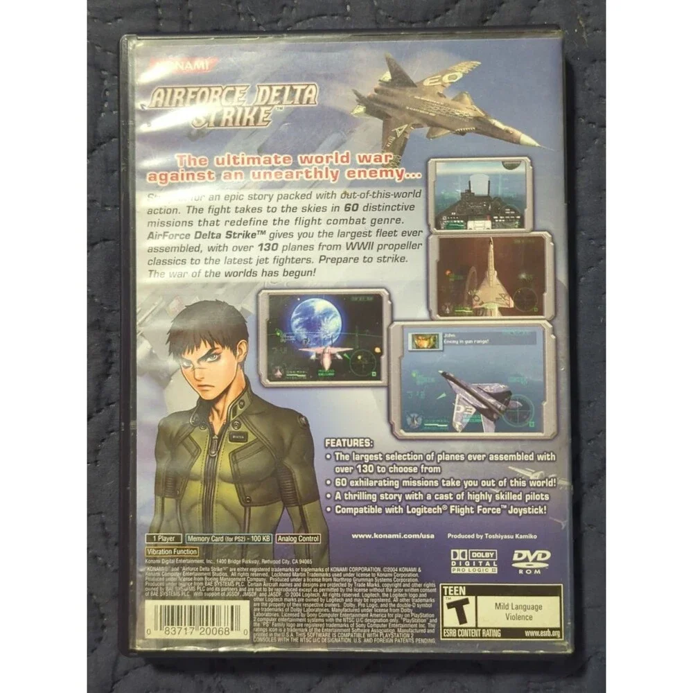 AirForce Delta Strike (Sony PlayStation 2, 2004) PS2 Complete